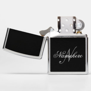 Uniek monogram voor gepersonaliseerde zwart-witnaa