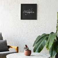 Uniek monogram voor speciale zwart-witnamen