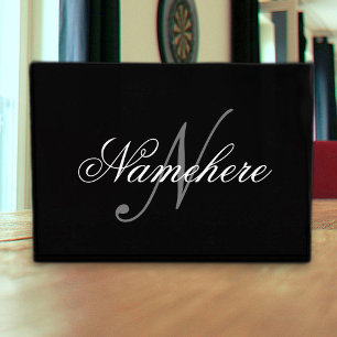 Uniek monogram voor speciale zwart-witnamen fotoblokken