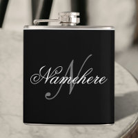 Uniek monogram voor speciale zwart-witnamen