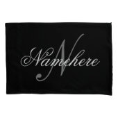 Uniek monogram voor speciale zwart-witnamen kussensloop (Voorkant)