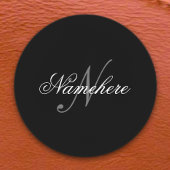 Uniek monogram voor speciale zwart-witnamen labels