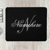 Uniek monogram voor speciale zwart-witnamen