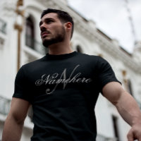 Uniek monogram voor speciale zwart-witnamen