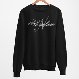 Uniek monogram voor speciale zwart-witnamen trui
