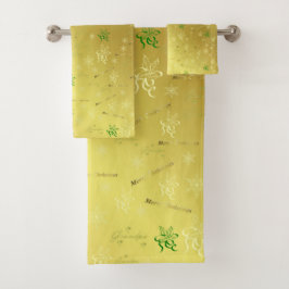 Uniek, mooi, kleurrijk, geschilderd patroon een gr bad handdoek