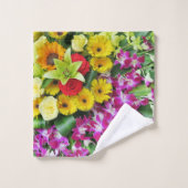 Uniek, mooi, kleurrijk, geschilderd patroon een gr bad handdoek (Wasdoekje)