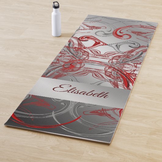 Uniek, mooi, kleurrijk, geschilderd patroon een gr yogamat (In situ)