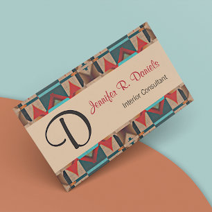 Uniek Native American Tribal Art Patroon Visitekaartje