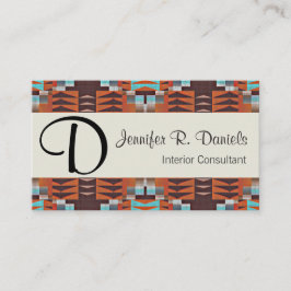 Uniek Native American Tribal Art Patroon Visitekaartje