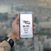 Uniek New York City bruiloft thema Save the Date