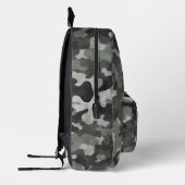 Uniek Noodlijdend Zwart en Grijs Camo Patroon Bedrukte Rugzak (Links)