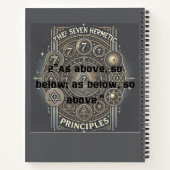 Uniek Notitieboek met Hermetic Principles Print (Achterkant)