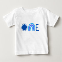 Uniek One Waterverf 1st Birthday Baby T-shirt