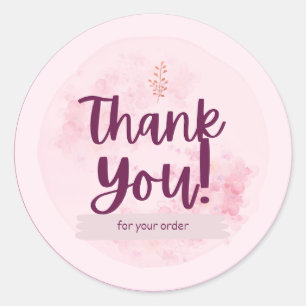 Uniek ontwerp Minimalistisch Elegant Dank u Ronde Sticker