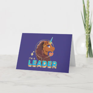 Uniek ontwerp van de eenhoorn "I'm a Leader" Kaart