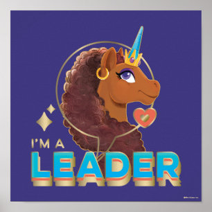 Uniek ontwerp van de eenhoorn "I'm a Leader" Poster
