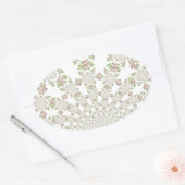 Uniek ontwerp van Hakuna Matata: Serene Vibes Ovale Sticker (Envelop)