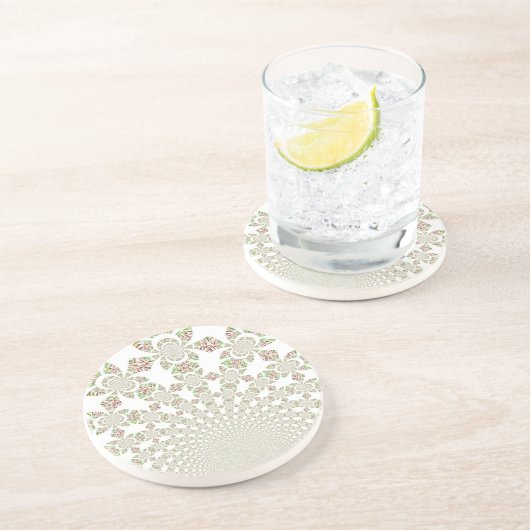 Uniek ontwerp van Hakuna Matata: Serene Vibes Zandsteen Onderzetter (Zijkant)