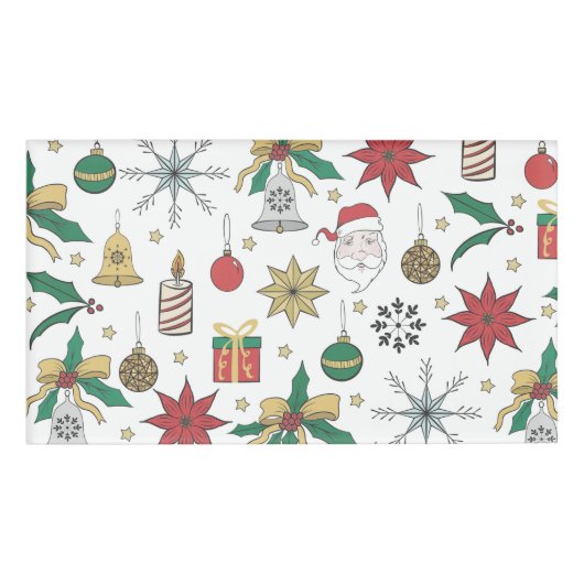 Uniek ontwerp voor kerstdoddles in de hand naambadge (Voorkant)