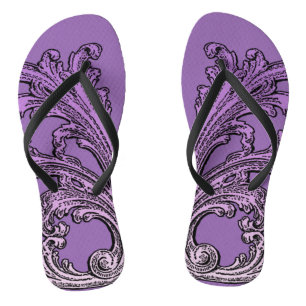 Uniek  ontwerp voor swirl Ombre Paars Teenslippers