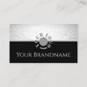 Uniek ontwerp, zilver en grijs gekleurd visitekaartje (Voorkant)