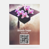 Uniek Orchideeën Afstuderen Acryl Teken Acryl Bord (Voorkant)