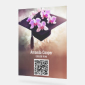 Uniek Orchideeën Afstuderen Acryl Teken Bord (Hoek)