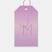 Uniek overlappend monogram | Zacht lavendelroze Cadeaulabel (Voorkant)
