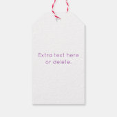 Uniek overlappend monogram | Zacht lavendelroze Cadeaulabel (Achterkant)