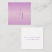Uniek overlappend monogram | Zacht lavendelroze Informatiekaartje (Voorkant / Achterkant)