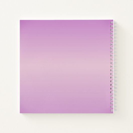 Uniek overlappend monogram | Zacht lavendelroze Notitieboek (Achterkant)