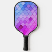 Uniek Paars roze teile patroon Pickleball Paddle (Achterkant)
