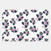 Uniek paarse bloemen inpakpapier vel (Voorkant)