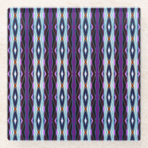 Uniek Paarse patroon Glazen Onderzetter