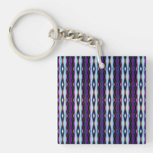 Uniek Paarse patroon Sleutelhanger