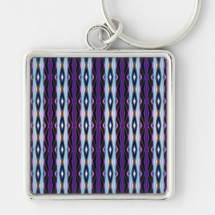 Uniek Paarse patroon Sleutelhanger