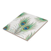Uniek patroon van Peacock Feathers Tegeltje (Zijkant)