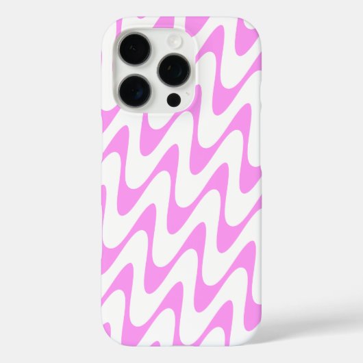 Uniek Patroonontwerp in Roze en Wit Case-Mate iPhone Case (Achterkant)