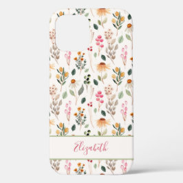 Uniek patroonpatroon tuinvloeren iPhone 12 hoesje