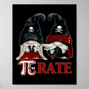 Uniek piraatkoepel en grappig symbool op de i-dag poster