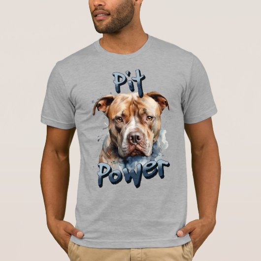 Uniek Pitbull lover hond T-shirt (Voorkant)