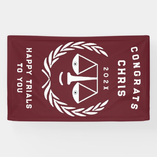 Uniek Recht School Afstuderen Spandoek (Horizontaal)