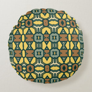 Uniek retro geometrisch patroon, naadloos rond kussen