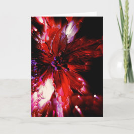 Uniek rood op zwarte kerstkaart feestdagen kaart