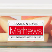 Uniek rood wit en zwart waterdicht labels (Aangebracht)