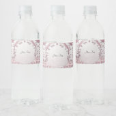 Uniek Roze Bloemen Water Flesetiket Waterfles Etiket (Flessen)