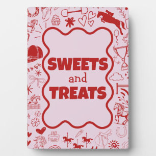 Uniek Roze Paard Meisje Ruitersport Verjaardag Des Fotoplaat