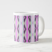 Uniek roze patroon extra grote beker (Voorkant rechts)