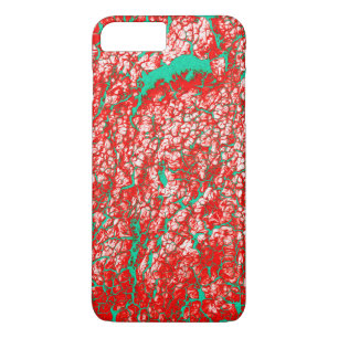 Uniek Roze rood groen Abstract patroon iPhone 8 Plus / 7 Plus Hoesje